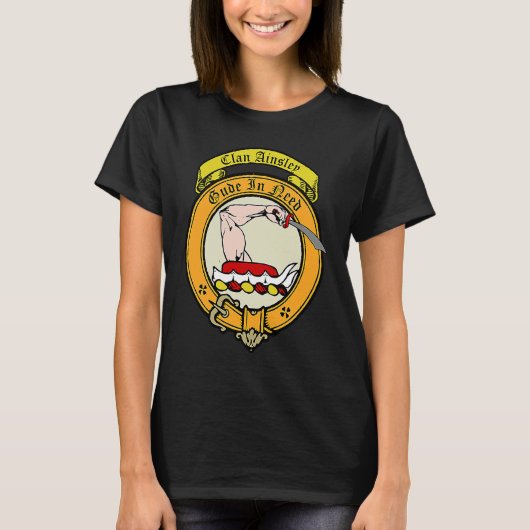 T-shirt Ainsley Clan Scottish Crest (Devant)