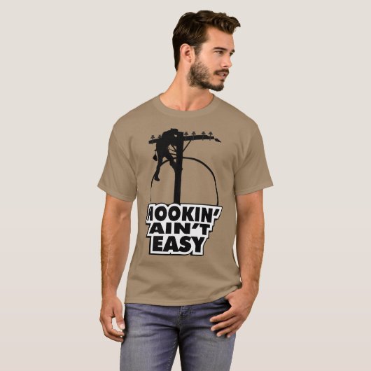 T-shirt Aint Hooking Aint Facile (Devant entier)