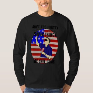 T-shirt Ain't too Pretty in the Face drôle mème vintage US