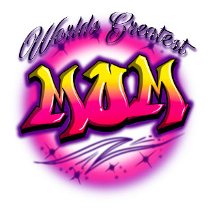 T-shirt Air brush numérique la plus grande maman design T-