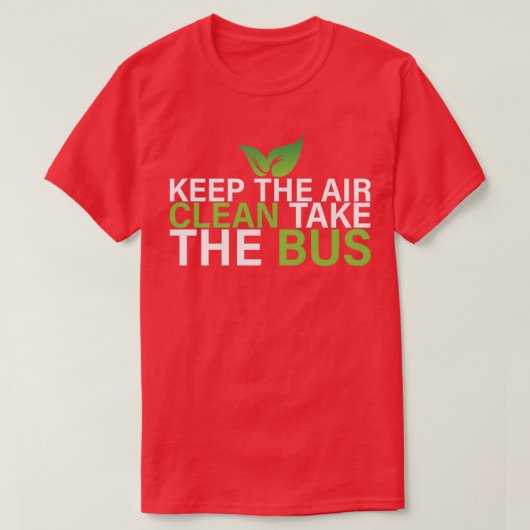 T-shirt Air Bus Économisez La Planète (Design devant)
