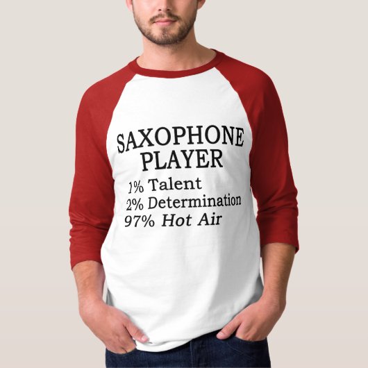 T-shirt Air chaud de joueur de saxophone (Devant)