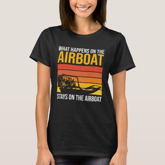 T-shirt Air cushion boat airboat (Devant)