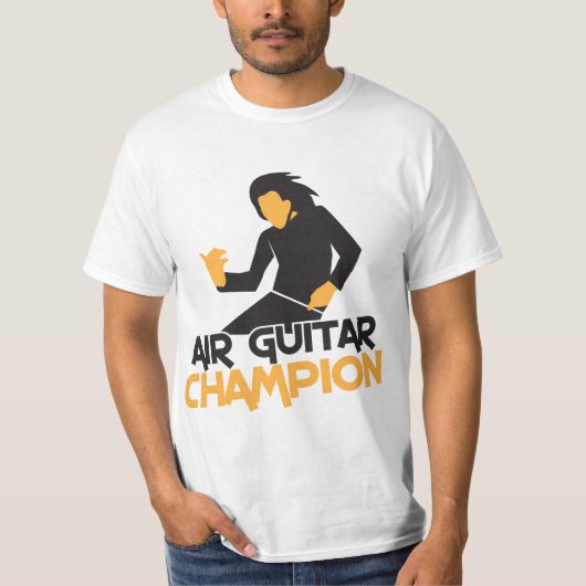 T-shirt Air Guitar Champion design (Devant)