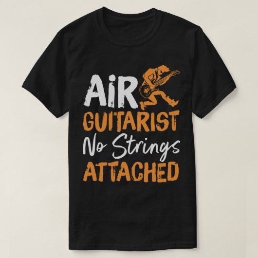 T-shirt Air Guitariste Sans Cordes Attachées Papa Guitare (Design devant)
