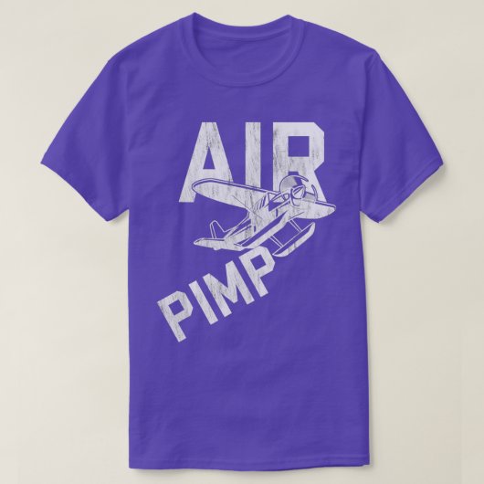 T-shirt Air Pimp Pilot Drôle Distressed (Design devant)