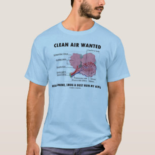 T-shirt Air pur Recherché parce que fumée smog poussière R