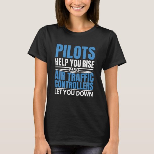 T-shirt Air Traffic Controllers Let You Down Aviation Plan (Devant)