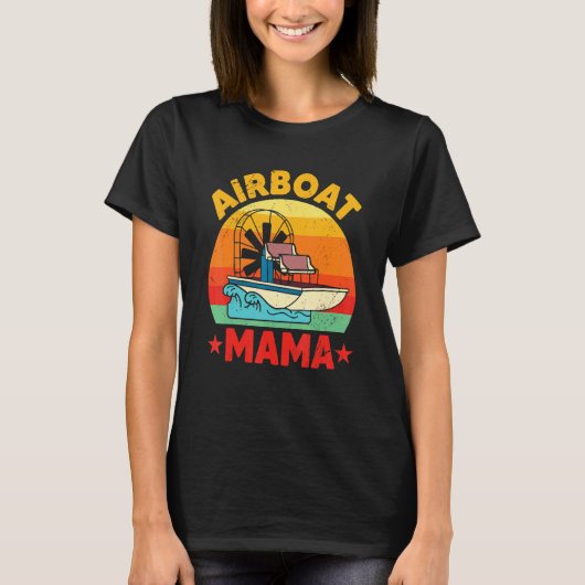 T-shirt Airboat Mother Aircraf Engine Bowfishing Fan (Devant)