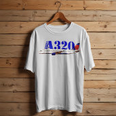 T-shirt Airbus a320 Aéronefs Dessin d'aquarelle