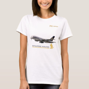 T-shirt Airbus A380 Avion de Singapore Airlines
