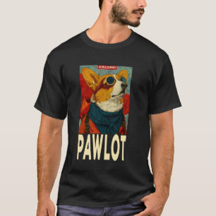 T-shirt AirCorgi Pawlot Drôle Rétro Années 1920 Corgi-Pilo