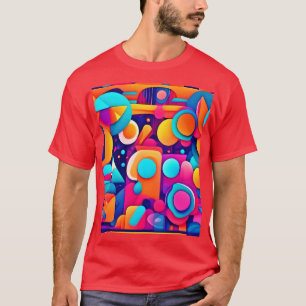 T-shirt Aire de jeu géométrique en Chaos coloré