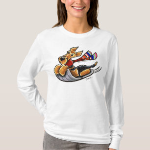 T-shirt Airedale Aire-Sledding Terrier