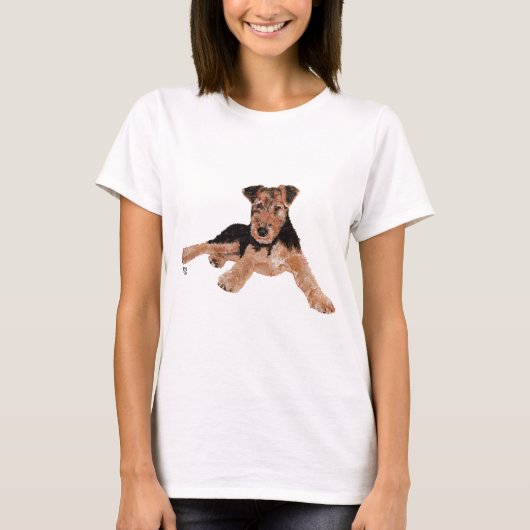 T-shirt Airedale, Lakeland, Welsh Terrier Pup (Devant)