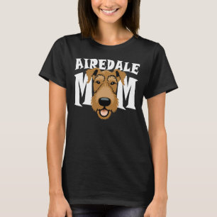T-shirt Airedale Maman Cute Airedale Terrier Chien Maman F