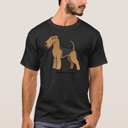 T-shirt airedale terrier (Devant)