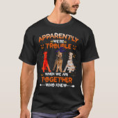T-shirt Airedale Terrier Apparently We Are Trouble Hallowe (Devant)