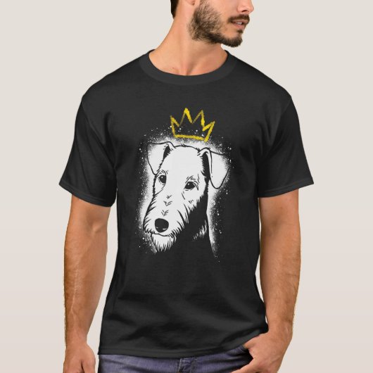 T-shirt Airedale Terrier avec Couronne (Devant)