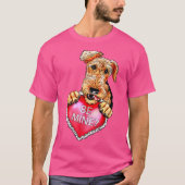 T-shirt Airedale Terrier Be Mine (Devant)