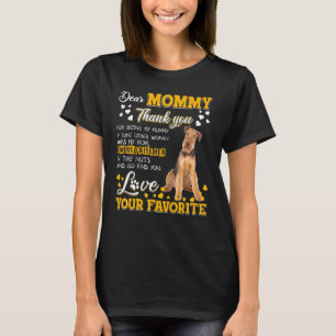 T-shirt Airedale Terrier Cher Merci Maman D'Être Mon