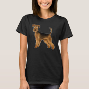 T-shirt Airedale Terrier Chien mignonne Dessin Dessin Chie
