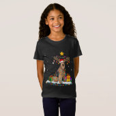 T-Shirt Airedale Terrier Chien Noël Reindee Noël (Devant entier)