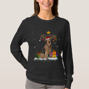 T-shirt Airedale Terrier Chien Noël Reindee Noël