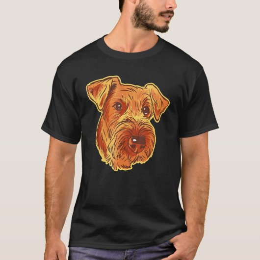 T-shirt Airedale Terrier Chien Portrait animal (Devant)