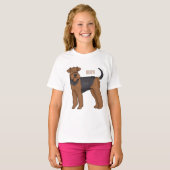 T-shirt Airedale terrier dog cartoon (Devant entier)