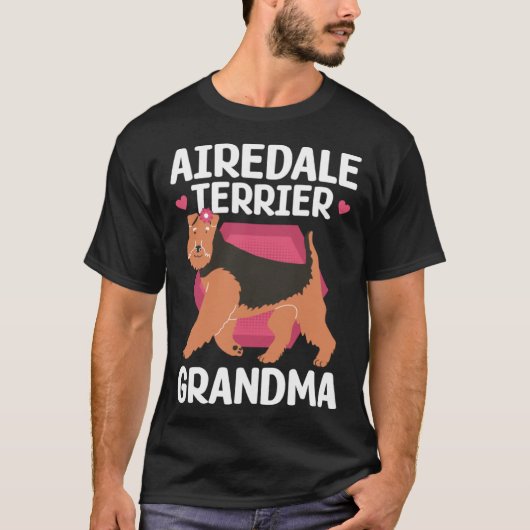 T-shirt Airedale Terrier Grandma Dog Owner Airedale Terrie (Devant)