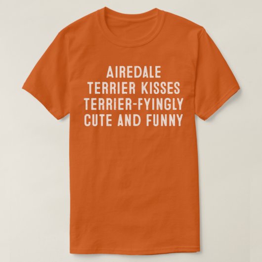 T-shirt Airedale Terrier Kisses (Design devant)