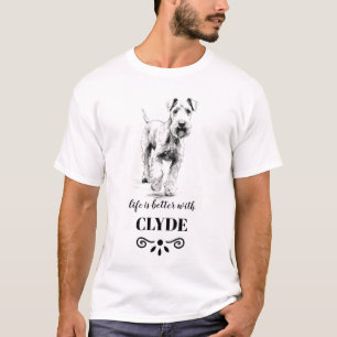 T-shirt Airedale Terrier Life est meilleur Nom de chien pe