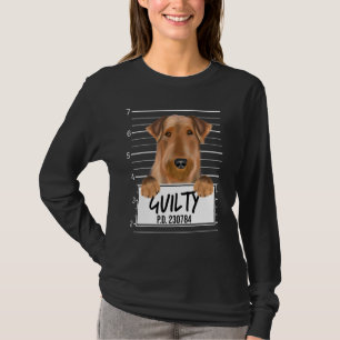 T-shirt Airedale Terrier Mugshot Chien coupable