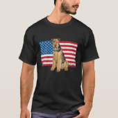 T-shirt Airedale Terrier Papa Maman Amoureux des chiens du (Devant)