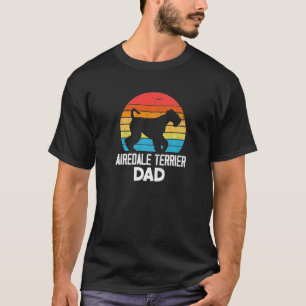 T-shirt Airedale Terrier Papa Vintage Retro pour Amoureux