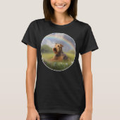 T-shirt Airedale Terrier Rainbow Bridge mignon Chien chiot (Devant)