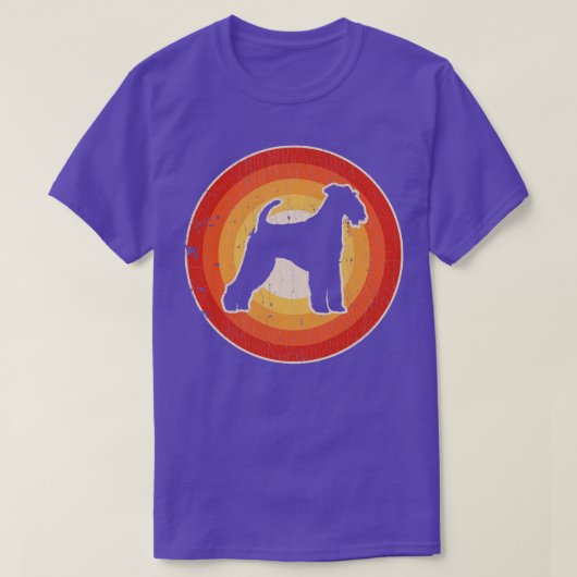 T-shirt Airedale Terrier Sunset Retro pour Hommes Femmes g (Design devant)