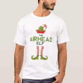 T-shirt Airhead Elf Funny Matching Famille Noël Vacances (Devant)