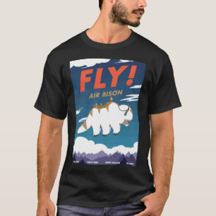 T-shirt Airline Poster Fly Air ranch académie d'équitation