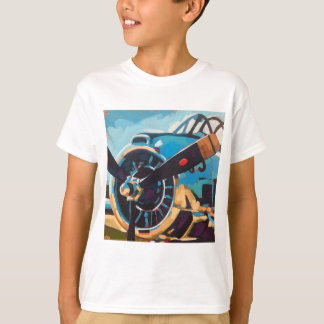 T-shirt Airplane Painting - Gift for Aviation Enthusiasts