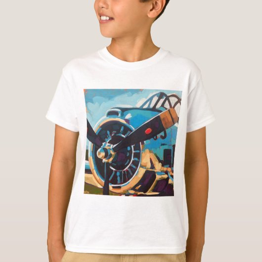 T-shirt Airplane Painting - Gift for Aviation Enthusiasts (Devant)