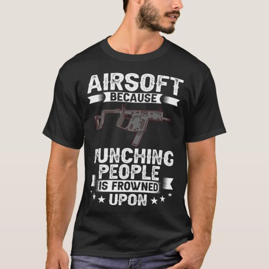 T-shirt Airsoft Gun Game Shooting Training Player Airsofti (Devant)