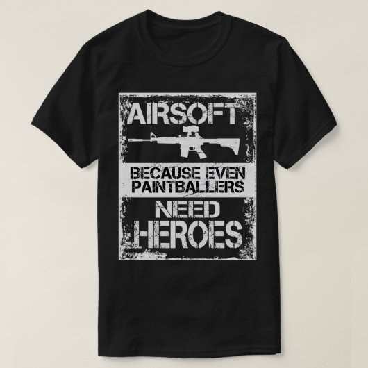 T-shirt Airsofting Funny Paintball Lover Airsofting (Design devant)