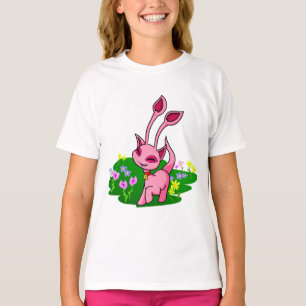 T-shirt Aisha rose caracolant par des fleurs