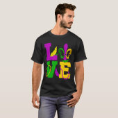 T-shirt AIVE Mardi Gras Mardi Gras Beads Fleur De Lys (Devant entier)