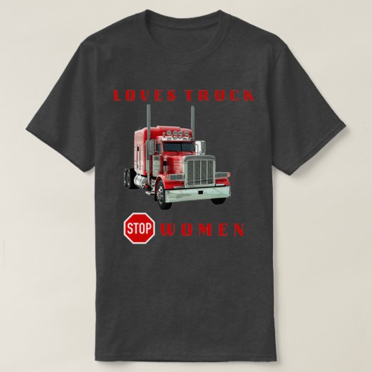 T-SHIRT AIVES CAMION ARRÊTER LES FEMMES 6 (Design devant)