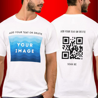 T-shirt Ajout personnalisé de texte d'image et numérisatio