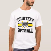 T-shirt AJOUT PERSONNALISÉ NOM Softball Player Varsity Tea (Devant)