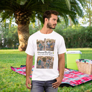 T-shirt Ajouter 3 Collage photo Plus grand papa jamais Fêt